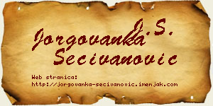 Jorgovanka Sečivanović vizit kartica